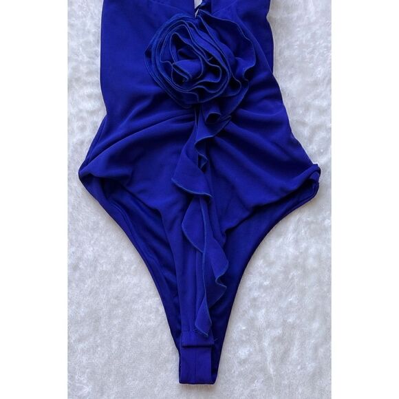 NWT Zara Floral Halter Bodysuit in Bluish, Size XS - Picture 10 of 14